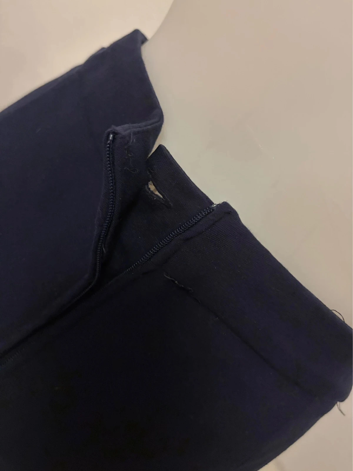 🌸 Navy blue trapeze skirt by Camaïeu – Size 36 – photo 8
